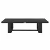 Armen Living Felicia 4 Piece Outdoor Black Aluminum & Rope Conversation Set with Light Gray Fabric Cushions Table - Armen Living Felicia 4 Piece Outdoor Black Aluminum & Rope Conversation Set with Light Gray Fabric Cushions Table