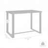 Armen Living Felicia Outdoor Patio Bar/Counter Height Dining Table In Aluminum 08