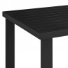 Armen Living Felicia Outdoor Patio 5-Piece Bar Table Set in Aluminum with Grey Rope and Cushions- Table Corner