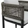 Armen Living Felicia Outdoor Patio Dining Chair In Aluminum With Grey Rope And Cushions 010 - Armen Living Felicia Outdoor Patio Dining Chair In Aluminum With Grey Rope And Cushions 010