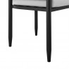 Armen Living Felicia Outdoor Patio Dining Chair In Aluminum With Grey Rope And Cushions 08