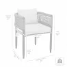 Armen Living Felicia Outdoor Patio Dining Chair In Aluminum With Grey Rope And Cushions 06 - Armen Living Felicia Outdoor Patio Dining Chair In Aluminum With Grey Rope And Cushions 06