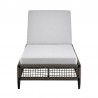 Armen Living Felicia Outdoor Patio Adjustable Chaise Lounge Chair In Aluminum With Grey Rope And Cushions 2