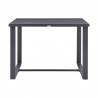 Armen Living Argiope Outdoor Patio 5-Piece Bar Table Set in Aluminum with Grey Cushions- Bar Table