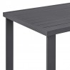 Armen Living Argiope Outdoor Patio 5-Piece Bar Table Set in Aluminum with Grey Cushions Table Corner