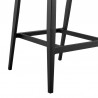 Armen Living Aileen Outdoor Patio Counter or Bar Height Bar Stool in Aluminum and Wicker with Grey Cushions Legs