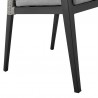 Armen Living Aileen Outdoor Patio Dining Chairs In Aluminum And Wicker With Grey Cushions - Set of 2 07