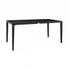Armen Living Aileen Outdoor Patio Dining Table in Aluminum Side View