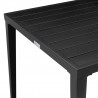 Armen Living Aileen Outdoor Patio Dining Table in Aluminum Half View