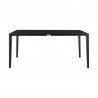 Armen Living Aileen Outdoor Patio 7-Piece Dining Table Set In Aluminum and Wicker With Grey Cushions 3