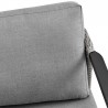 Armen Living Aileen Outdoor Patio 4-Piece Lounge Set in Aluminum and Wicker with Grey Cushions Chair Top