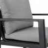 Armen Living Grand Outdoor Patio 7-Piece Dining Table Set In Aluminum With Grey Cushions 8