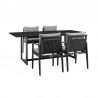 Armen Living Grand Outdoor Patio 5-Piece Dining Table Set In Aluminum With Grey Cushions10