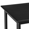 Armen Living Grand Outdoor Patio 5-Piece Bar Table Set in Aluminum with Grey Cushions Table Corner