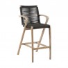 Armen Living Nabila Outdoor Dark/Light Eucalyptus Wood And Charcoal/Grey Rope Counter And Bar Height Stool 02
