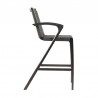 Armen Living Nabila Outdoor Dark/Light Eucalyptus Wood And Charcoal/Grey Rope Counter And Bar Height Stool 013