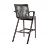 Armen Living Nabila Outdoor Dark/Light Eucalyptus Wood And Charcoal/Grey Rope Counter And Bar Height Stool 016