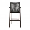 Armen Living Nabila Outdoor Dark/Light Eucalyptus Wood And Charcoal/Grey Rope Counter And Bar Height Stool 012