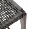Armen Living Nabila Outdoor Dark/Light Eucalyptus Wood And Charcoal/Grey Rope Counter And Bar Height Stool 019