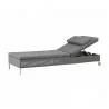 Cane-Line Rest Sunbed, Single, Incl. Grey Cane-Line Cushion Set - Cane-Line Rest Sunbed, Single, Incl. Grey Cane-Line Cushion Set