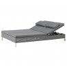 Cane-Line Rest Sunbed, Double, Incl. Grey Cane-Line Natté Cushion Set