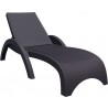 Miami Resin Wickerlook Chaise Lounge - Brown