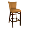 H&D Seating Fully Upholstered Back and Seat Barstool - Dark Walnut