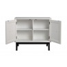 Alpine Furniture Zen Accent Chest in White - Drawers Opened Front View