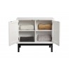 Alpine Furniture Zen Accent Chest in White - Opened Drawers Opened