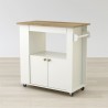 Anderson Teak Aston 33.5" Kitchen Cart - Angled 2 and Empty 