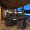 Orlando Resin Wickerlook Square Dining Table - Dark Gray - Front - Orlando Resin Wickerlook Square Dining Table - Dark Gray - Front