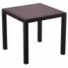 Orlando Resin Wickerlook Square Dining Table - Brown - Orlando Resin Wickerlook Square Dining Table - Brown