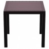 Orlando Resin Wickerlook Square Dining Table - Brown - Front