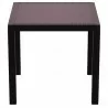 Orlando Resin Wickerlook Square Dining Table - Brown - Front - Orlando Resin Wickerlook Square Dining Table - Brown - Front