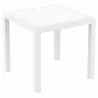 Orlando Resin Wickerlook Square Dining Table - White - Angled - Orlando Resin Wickerlook Square Dining Table - White - Angled