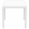 Orlando Resin Wickerlook Square Dining Table - White - Front