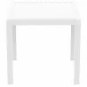 Orlando Resin Wickerlook Square Dining Table - White - Front - Orlando Resin Wickerlook Square Dining Table - White - Front