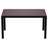 Orlando Wickerlook Rectangle Dining Table 55 inch - Brown - Front
