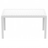 Orlando Wickerlook Rectangle Dining Table 55 inch - White - Front