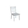 Alpine Furniture Donham Side Chairs in White - Set of Two  - Front Side Angle - Alpine Furniture Donham Side Chairs in White - Set of Two  - Front Side Angle