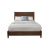 Alpine Furniture Flynn Mid Century Modern California / Standard King Panel Bed, Walnut - Front Angle