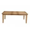 Alpine Furniture Aspen Extension Dining Table w/ Butterfly Leaf, Antique Natural - Front Angle - Alpine Furniture Aspen Extension Dining Table w/ Butterfly Leaf, Antique Natural - Front Angle