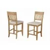 Alpine Furniture Aspen Pub Chairs, Antique Natural - Set of Two - Angled - Alpine Furniture Aspen Pub Chairs, Antique Natural - Set of Two - Angled