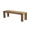 Alpine Furniture Newberry Bench in Salvaged Grey/Weathered Natural - Angled