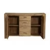  Alpine Furniture Seashore Sideboard in Antique Natural - Drawers Opened -  Alpine Furniture Seashore Sideboard in Antique Natural - Drawers Opened