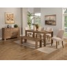 Alpine Furniture Newberry Bench in Salvaged Grey/Weathered Natural - Lifestyle