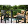 Riva Werzalit Top Square Bar Height Table Brown 27.5 inch