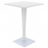Riva Werzalit Top Square Bar Height Table  White 27.5 inch - Angled