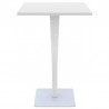 Riva Werzalit Top Square Bar Height Table  White 27.5 inch - Front