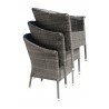 Hospitality Rattan Patio Ultra 5-Piece Woven Armchair Dining Set with Cushions 002